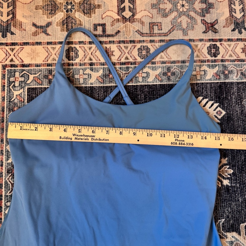 Halara SoftlyZero Plush Backless Active Dress Warm Mid Blue Athletic Size Medium - Picture 10 of 11
